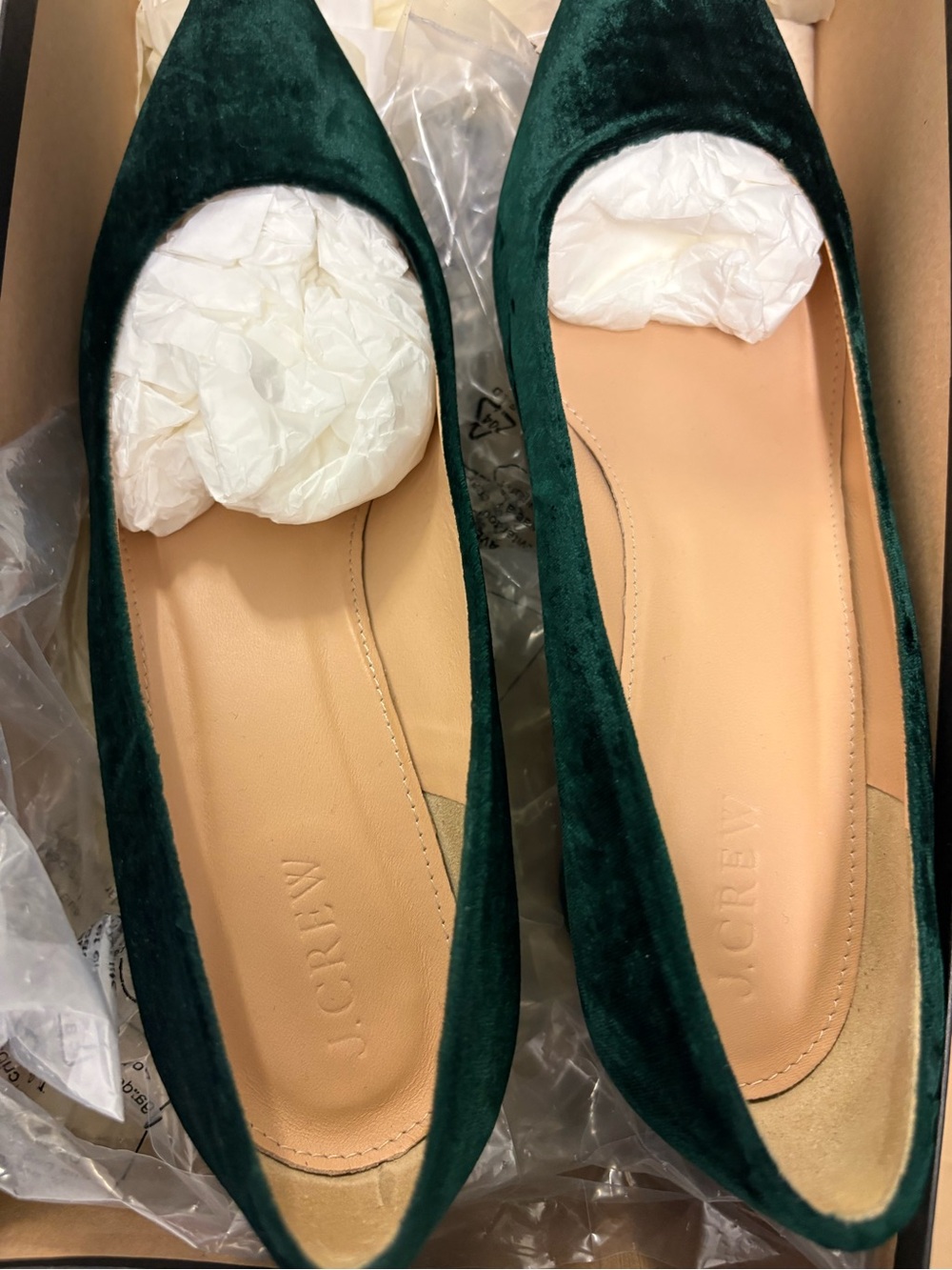 J. Crew Avery Velvet Pump. Dark Forest. Size 9. Like New.